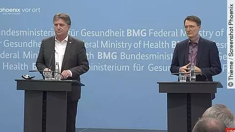 Pressekonferenz Manne Lucha, Karl Lauterbach