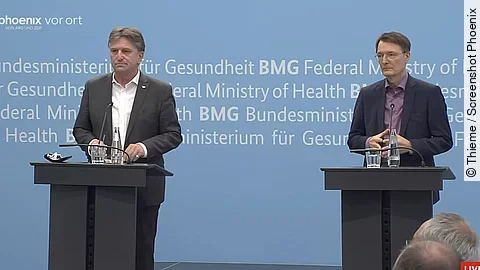 Pressekonferenz Manne Lucha, Karl Lauterbach Pressekonferenz Manne Lucha, Karl Lauterbach