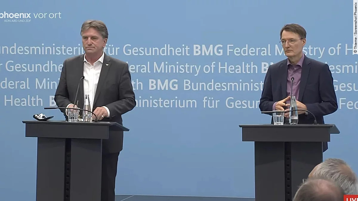 Pressekonferenz Manne Lucha, Karl Lauterbach Pressekonferenz Manne Lucha, Karl Lauterbach