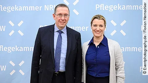 Jens Albrecht und Sandra Postel, Vorstand der Pflegekammer NRW