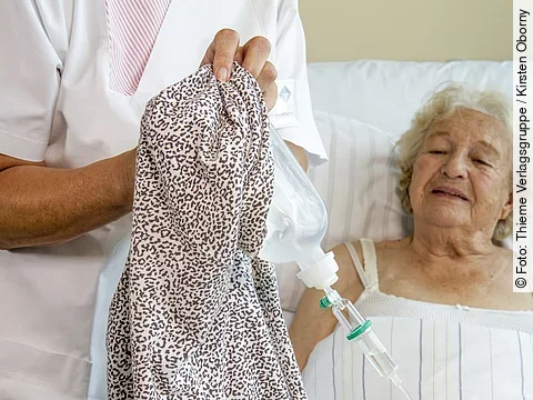 Wechsel des Oberteils bei laufender Infusion