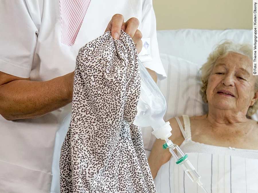 Wechsel des Oberteils bei laufender Infusion