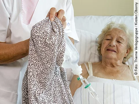 Wechsel des Oberteils bei laufender Infusion