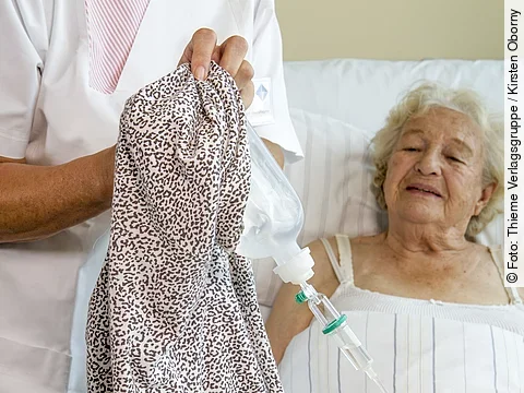 Wechsel des Oberteils bei laufender Infusion