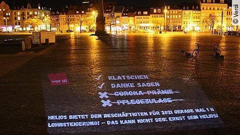 Protest Tarifverhandlungen Helios