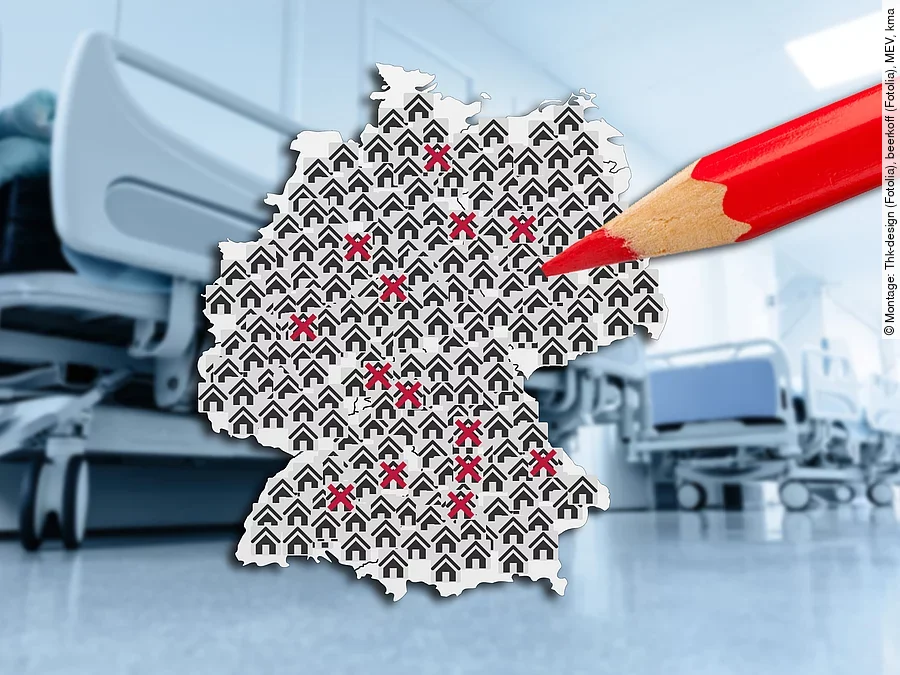 Karte Klinikschließungen