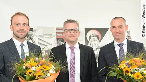 Jonas Wintz, Stefan Aust und Klaus Böckmann, Klinikum Westfalen Jonas Wintz, Stefan Aust und Klaus Böckmann, Klinikum Westfalen