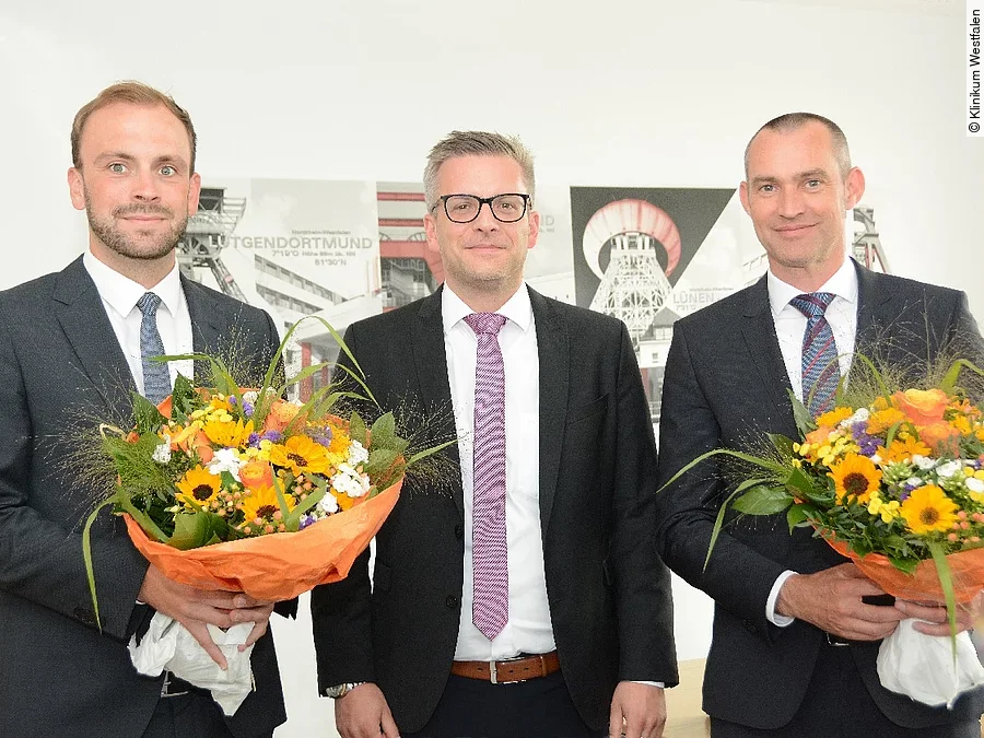 Jonas Wintz, Stefan Aust und Klaus Böckmann, Klinikum Westfalen Jonas Wintz, Stefan Aust und Klaus Böckmann, Klinikum Westfalen
