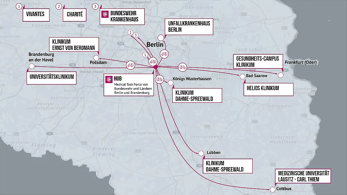 Medic Quadriga Lagekarte Berlin