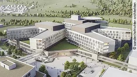 Visualisierung des Zentralklinikums in Lörrach
