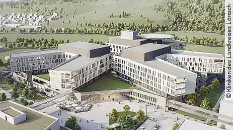 Visualisierung des Zentralklinikums in Lörrach