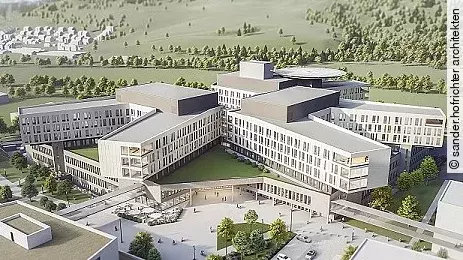 Visualisierung des Zentralklinikums in Lörrach