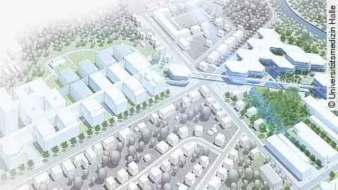 Bauplan Hallesche Universitätsmedizin