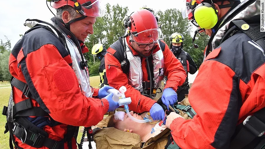 Marine-Übung im Klinikum Südstadt Rostock