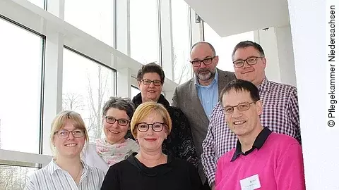 untere Reihe v.l.n.r.: Nora Wehrstedt, Nadya Klarmann, Sascha Sandhorst, obere Reihe v.l.n.r.: Ulrike Mewing, Kerstin Stammel, Felix Berkemeyer, Benjamin Schiller