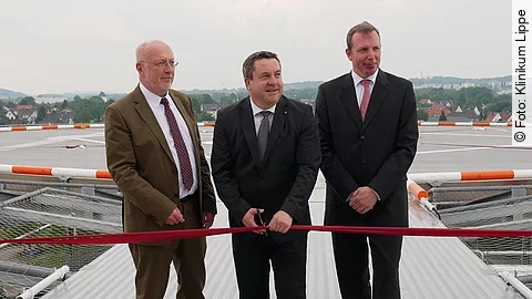 Eröffnung des Hubschrauberlandeplatzes am Klinikum Lippe