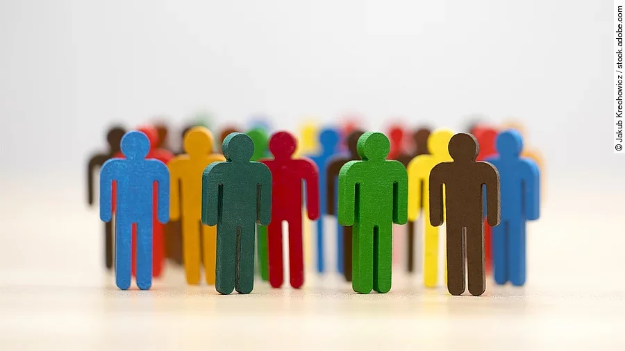 Bunte Personengruppe Bunte Personengruppe