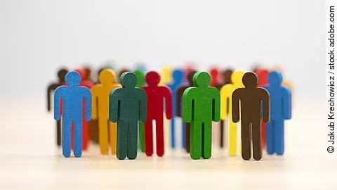 Bunte Personengruppe