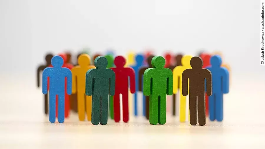 Bunte Personengruppe