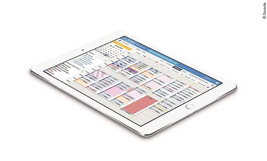 iPad mit Arzttool von Doctolib