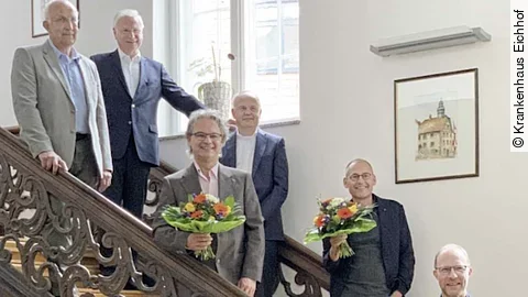 Vorstand und die Stiftungsratsvorsitzende am Krankenhaus Eichhof