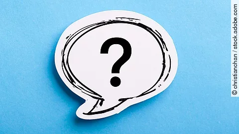 Sprechblase mit Fragezeichen