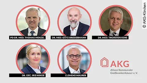 Von Links oben: Dr. Thomas Menzel, Dr. Götz Brodermann, Dr. Thorsten Kehe; unten: Dr. Iris Minde und Clemens Maurer.