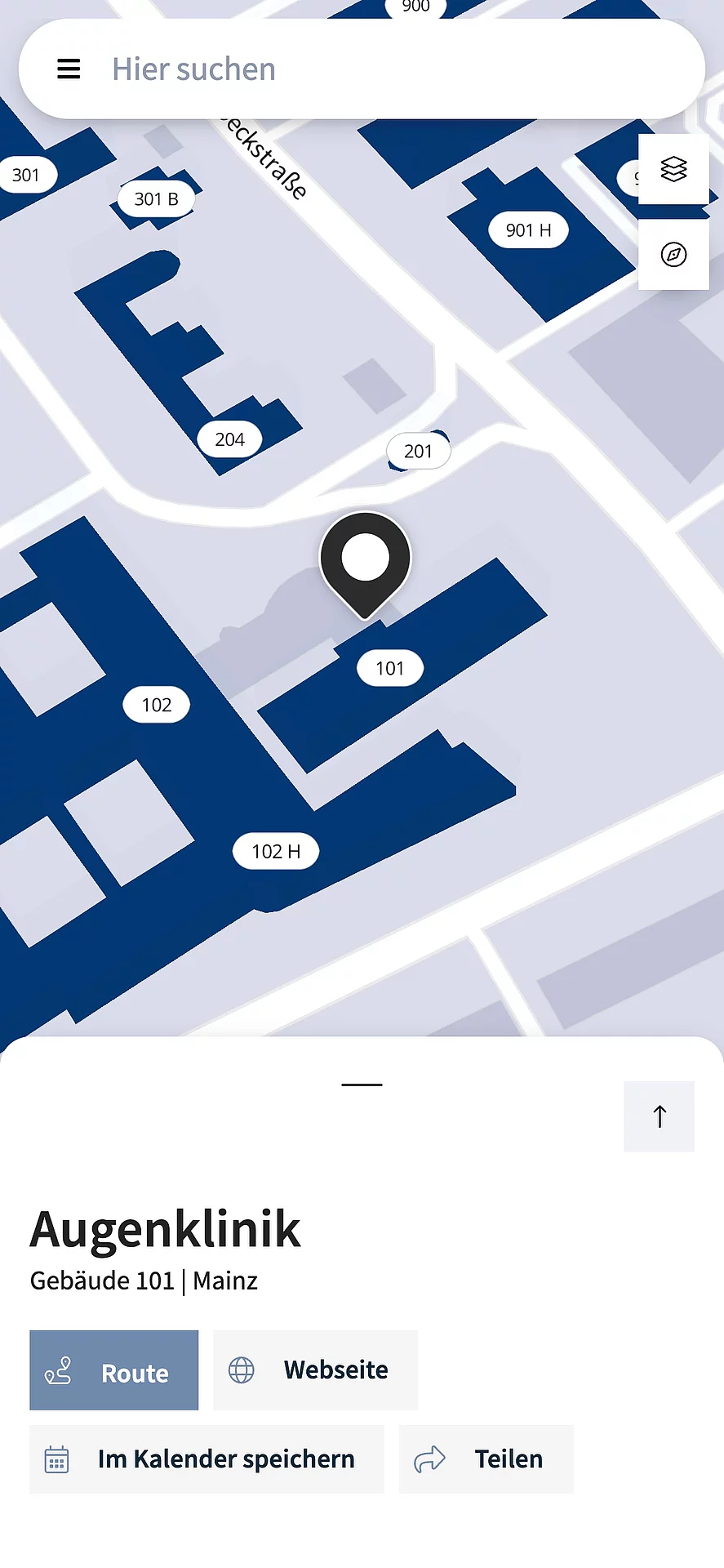Navi-App Universitätsmedizin Mainz