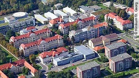 Luftbild Klinikum St. Georg Luftaufnahme Klinikum St. Georg