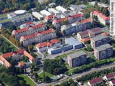 Luftbild Klinikum St. Georg Luftaufnahme Klinikum St. Georg