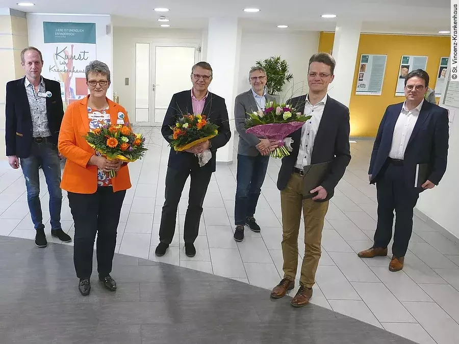 v.l. Ralf Diermann, Marion Schwerthelm, Lutz Mahlke, Jürgen Thau, Martin Baur, Hubert Scheuerlein
