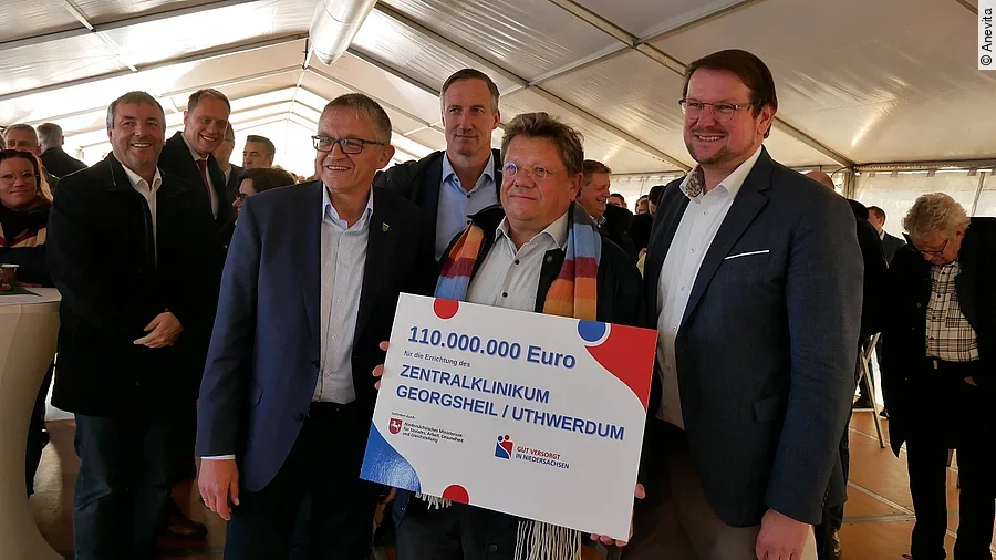 Fördermittelbescheid Zentralklinikum Georgsheil/Uthwerdum
