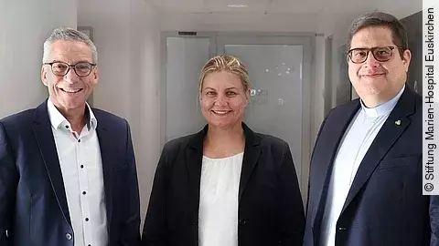 Wolfgang Schneider, Dr. Maren Thäter und Pfarrer Tobias Hopmann