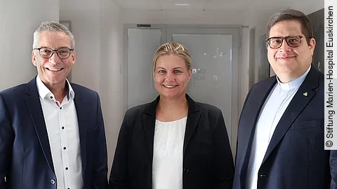 Wolfgang Schneider, Dr. Maren Thäter und Pfarrer Tobias Hopmann
