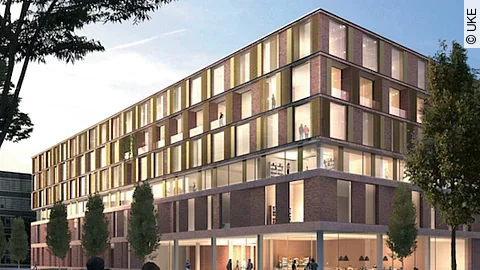 Modell des neuen Herzzentrums am UKE