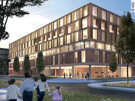 Modell des neuen Herzzentrums am UKE