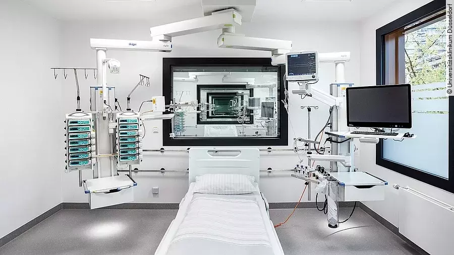 Covid-19 Modulbau Bett Uniklinik Düsseldorf
