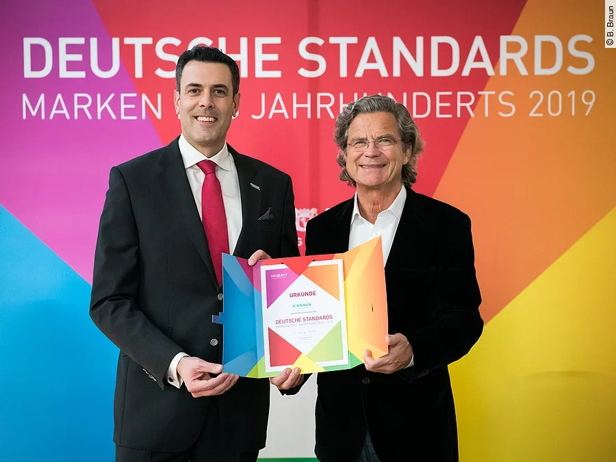 B. Braun jetzt auch Marke des Jahrhunderts B. Braun ,Marke des Jahrhunderts