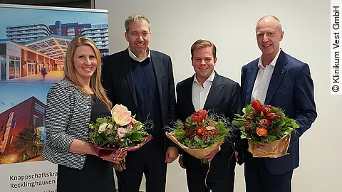 Erweiterte Geschäftsführung der Klinikum Vest GmbH.
