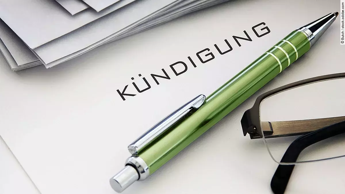 Ein Schreiben mit der Überschrift Kündigung.