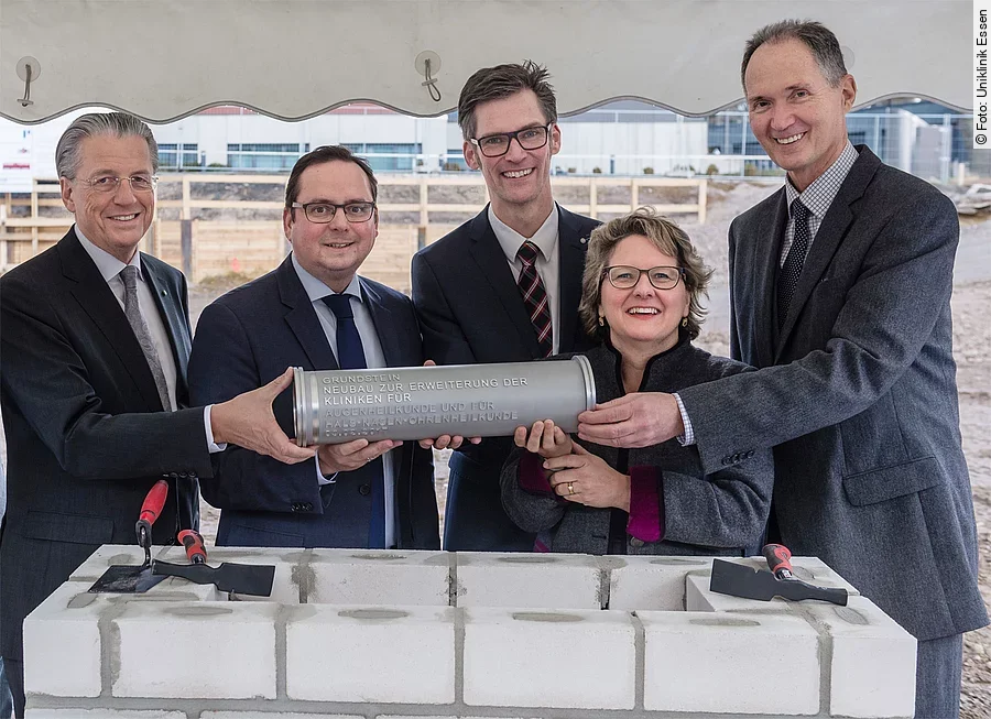 Grundsteinlegung der neuen HNO-Klinik in Essen