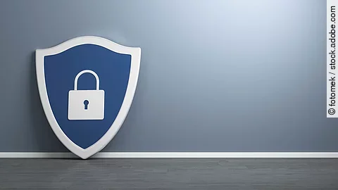 Datenschutz Schild mit darauf abgebildetem Schloss
