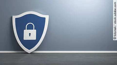 Datenschutz Schild mit darauf abgebildetem Schloss