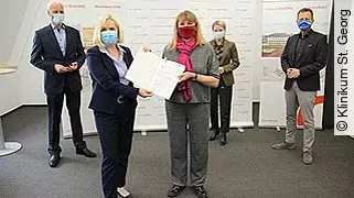 Übergabe Fördermittelbescheid für den Zentralbau 2 von St. Georg Übergabe Fördermittelbescheid für den Zentralbau 2 von St. Georg