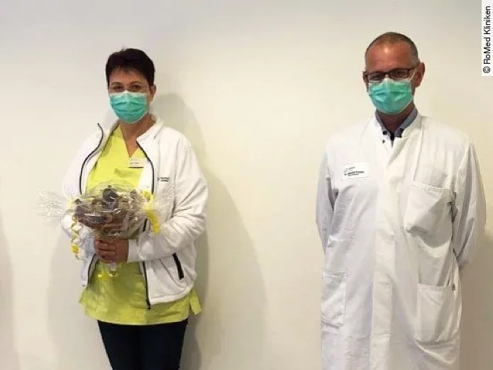 Pflegedienstleitung Ingrid Urban und Ärztlicher Direktor Markus Konert, RoMed Klinik Bad Aibling