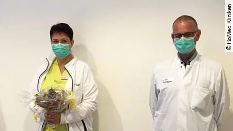 Direktorium der RoMed Klinik Bad Aibling Pflegedienstleitung Ingrid Urban und Ärztlicher Direktor Markus Konert, RoMed Klinik Bad Aibling