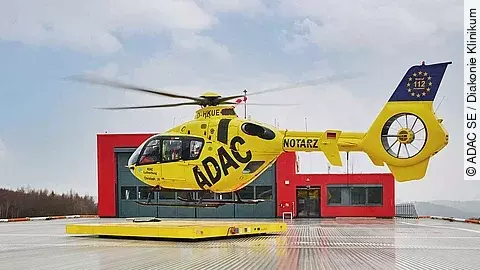 Dachlandeplatz Luftrettung Diakonie Klinikum Jung-Stilling