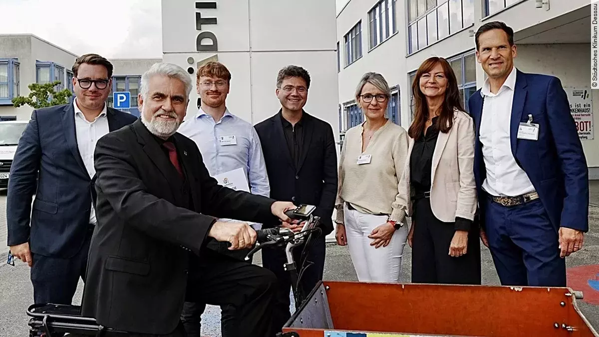 Lastenfahrrad des Städtischen Klinikums Dessau