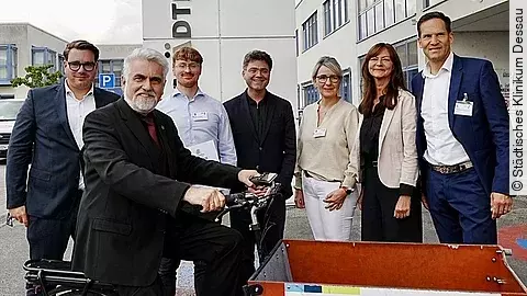 Lastenfahrrad des Städtischen Klinikums Dessau