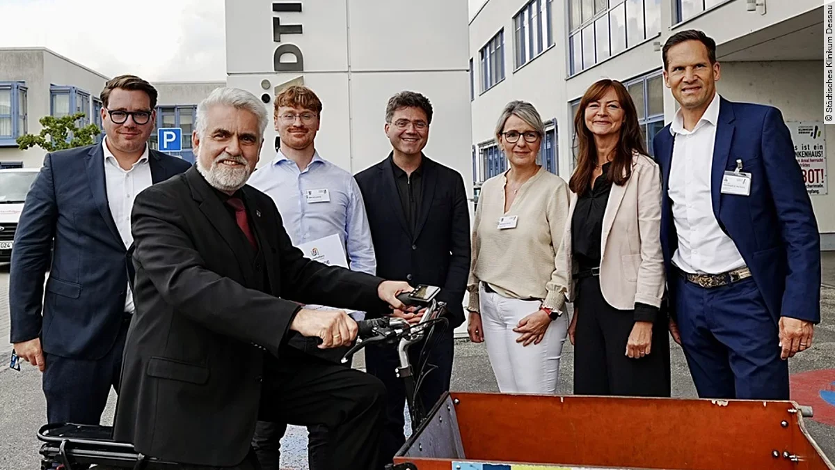 Lastenfahrrad des Städtischen Klinikums Dessau